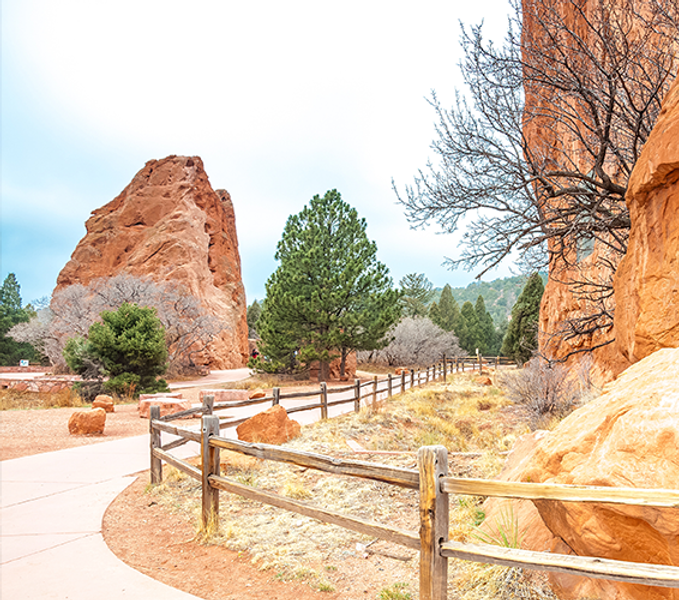 the Garden of the Gods park in Colorado Springs